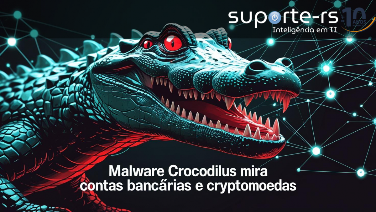 Malware Crocodilus mira contas bancárias e criptomoedas 
